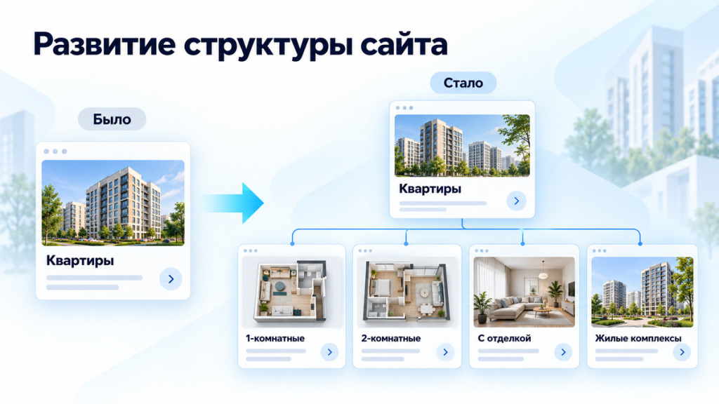 расширение структуры сайта