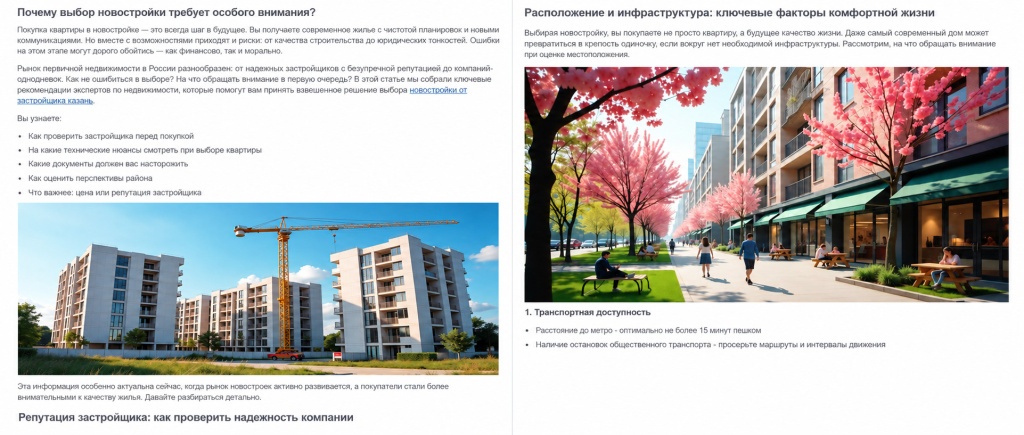 пример размещения вечных статей на сайт